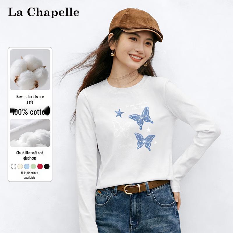 La Chapelle Women s Pure Cotton Long Sleeve T-Shirt L