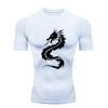 Dragon  Men's Sports T-shirt Training Fitness Compression Short Sleeve Rashguard for Men Athletic Tees Workout T-Shirt