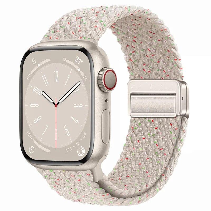 Nylon Strap For Apple Watch 44mm 45mm 49mm 42mm 38mm 40mm 41mm Watchband Bracelet for iWatch Series Ultra 9 8 7 6 5 4 SE 3 Band