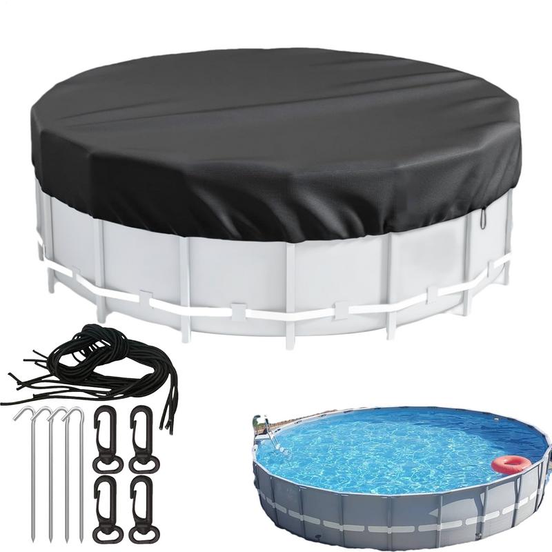8/10/12FT Round Swimming Pool Covers For Aboves Ground Pools Hot Tub Cover Solar Covers Heavy Duty Tear Resistant Pool Cover
