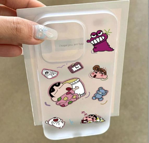 

Cushion Shin-chan Frosted Transparent Case for 17 Pro Max/12 Pro/16 Pro/13/14 Pro/15 – Soft, Simple, High-End Feel Apple 13 Pro Max