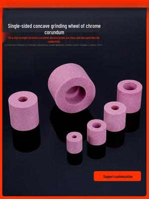 Matte Chrome Corundum Inner Bore Grinding Wheel with Single-Sided Concave Head
