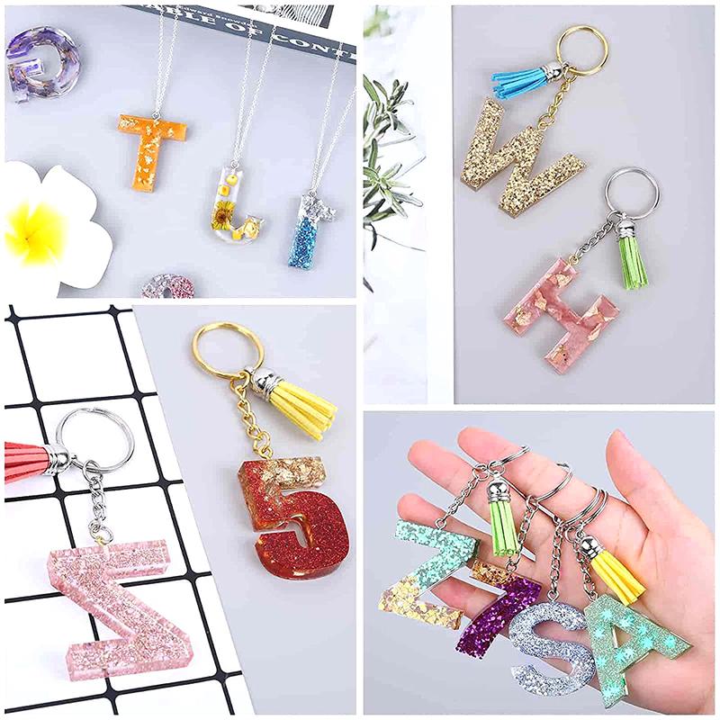 Transparent Letter Silicone Mold Letter And Number Mold Epoxy Resin Molds For Diy Jewelry Dried Flower Resin Crafts Tool