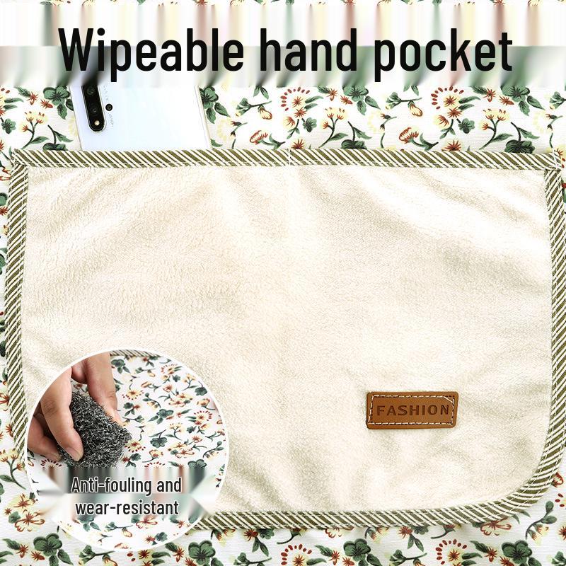 Women's Long Sleeve Canvas Apron - Breathable, Stain & Wear-Resistant Cooking Coveralls for Home Kitchen
