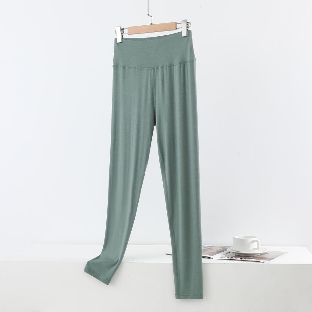 Women's High-Waisted Modal Leggings - Slimming, Skin-friendly, Plus Size, Form-fitting Pants for Spring and Autumn.