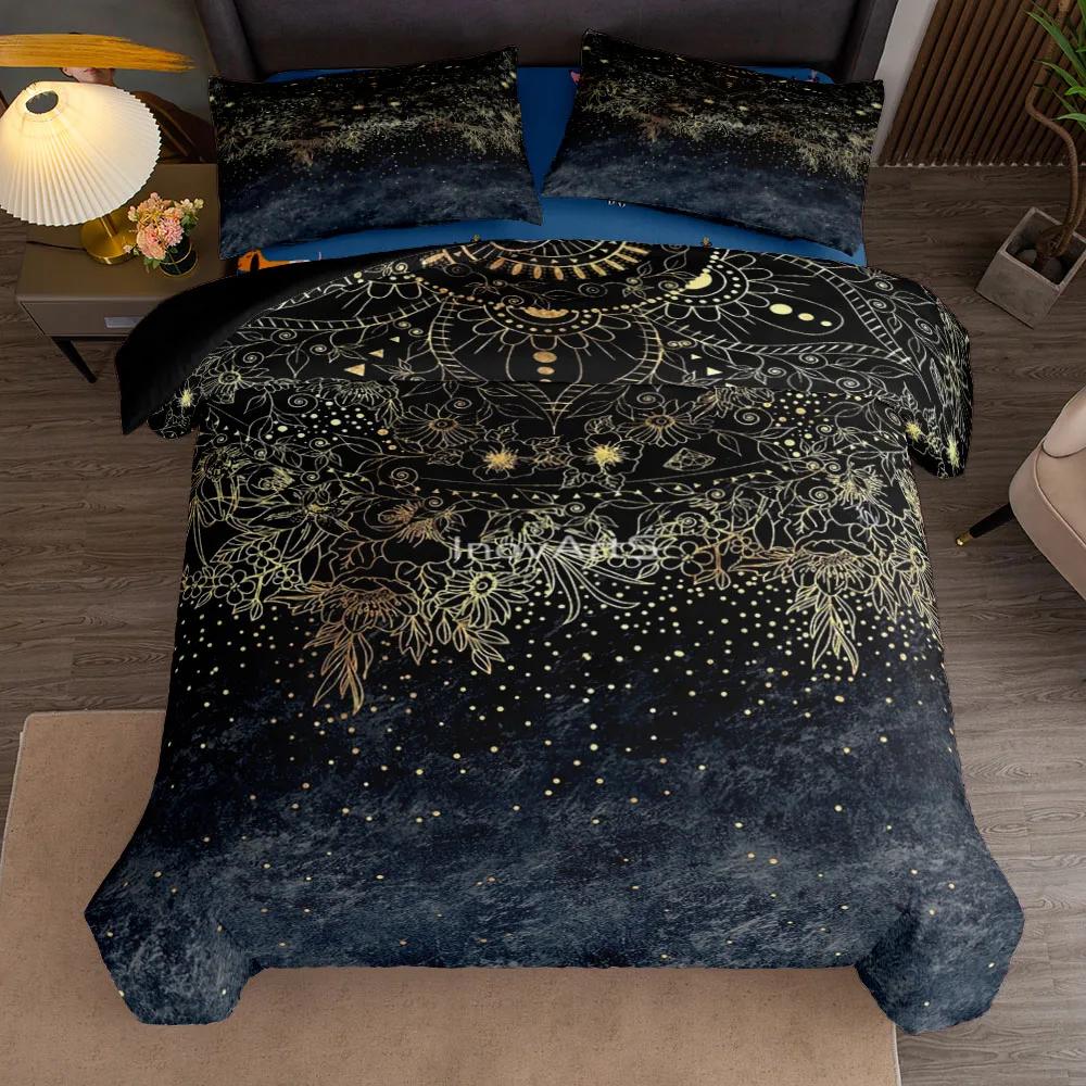 Water Color Retro Flower Bedding Set Without Sheet King Queen Double Full Twin Single Size Bed Linen Set