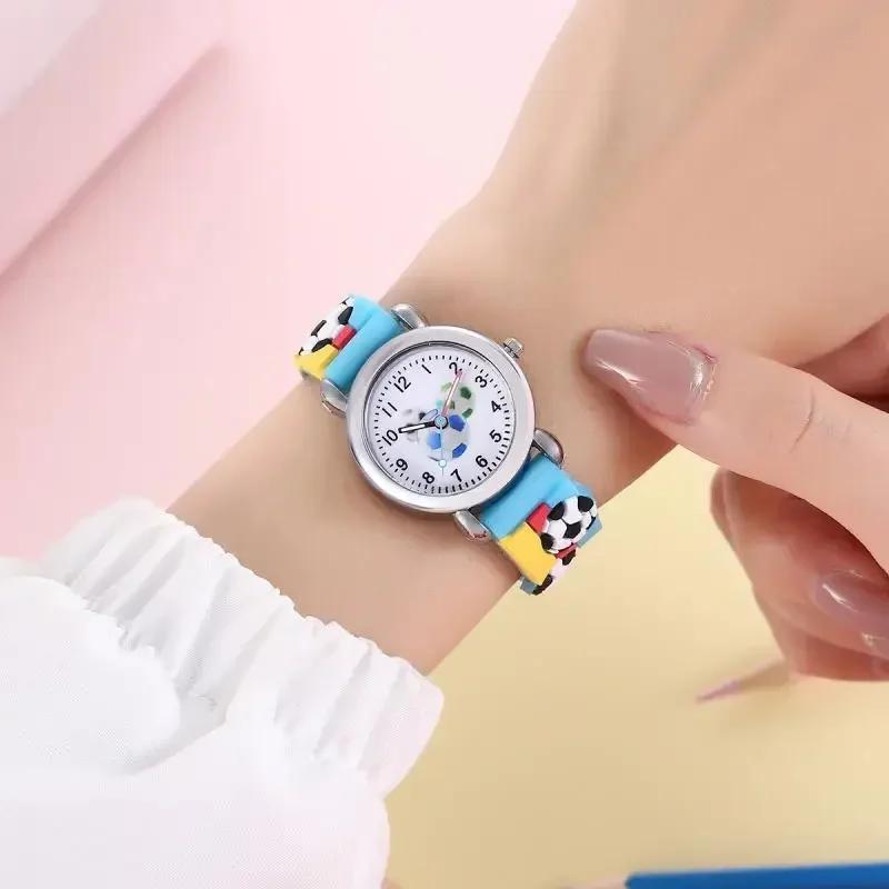 New Fashion Colorful Cartoon Football Student and Children's Watch Quartz Watch Electronic Watch