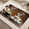 Waterproof Coffee Machine Mat Quick Dry Dish Drying Mats Placemat  Kitchen Coffee Table Counters