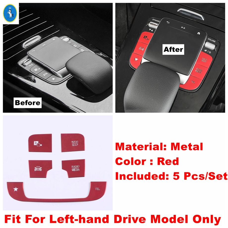 For Benz A Class W177 / GLA H247 / CLA C118 W118 / GLB X247 Center Control / Multimedia / Air AC / Armrest Box Button Cover Trim
