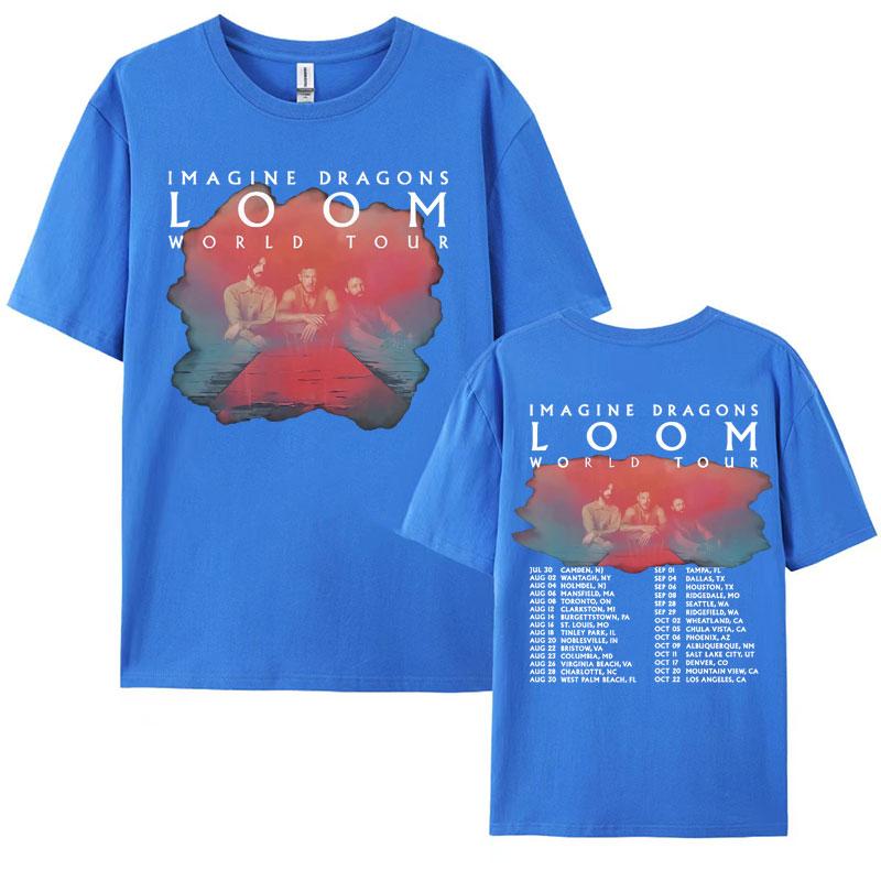 Imagine Dragons Band Loom Tour 2024 New Album Graphic T Shirts Mens Women Harajuku Hip Hop Punk Oversized 100 Cotton Tshirt