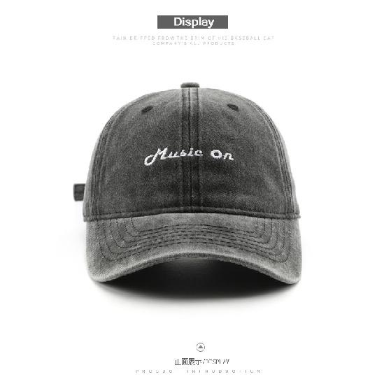 Men's washed letter embroidered baseball cap, suitable for outdoor activities, providing sun protection and shade