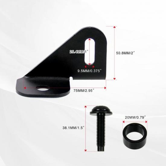 Front Driver CB Antenna Mount Bracket Holder For Jeep Wrangler JL JLU TJ 2018+