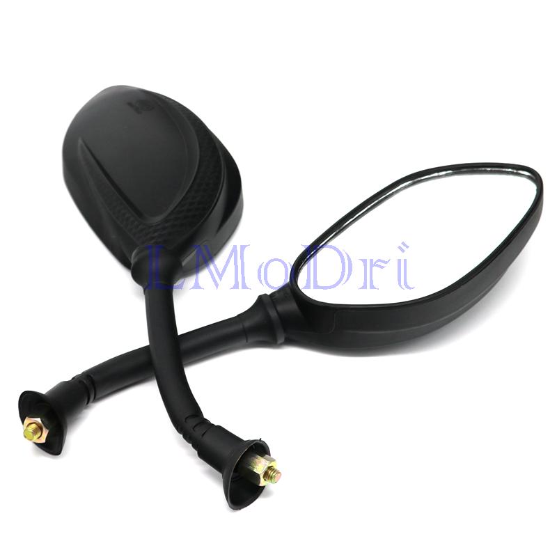 LMoDri Motorcycle Mirror Scooter Electric Bicycle Back Side Mirror Motorbike Rear View Mirrors 8mm Clockwise