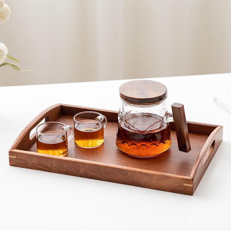 Wooden Rectangular Tea Tray