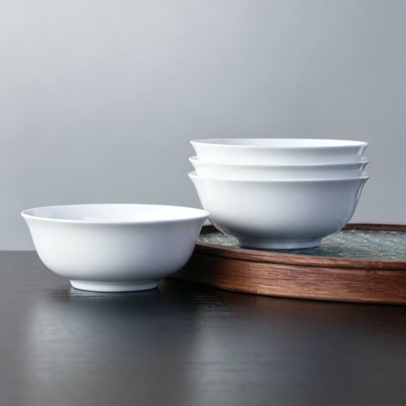 Haoya Jingdezhen Underglaze Ceramic 4-inch Soup Bowl Set (4-Pack)