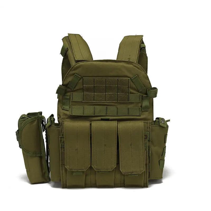 Combat Camo Nylon Webbed Gear Tactical Vest 6094 Pouch Body Armor Hunting Carrier Airsoft Military Army Vest