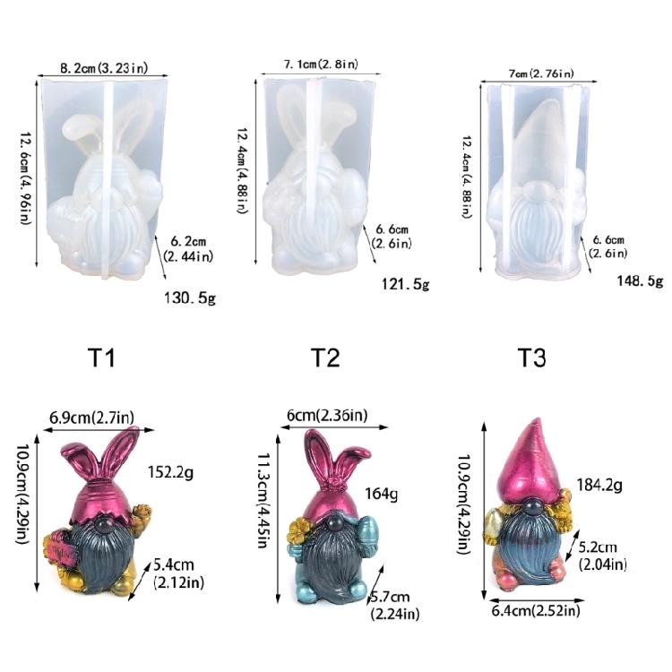 Silicone Candle Mold Dwarf Shaped Clay Molds Crafts Moulds Hand-Making Tools