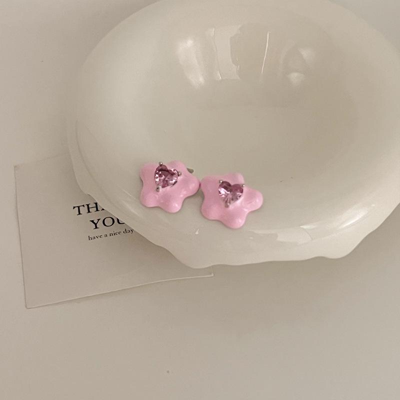 Colorful Zircon Drip Glaze Hoop Earrings: Chic Light Luxury Style for Fashion-Forward Women