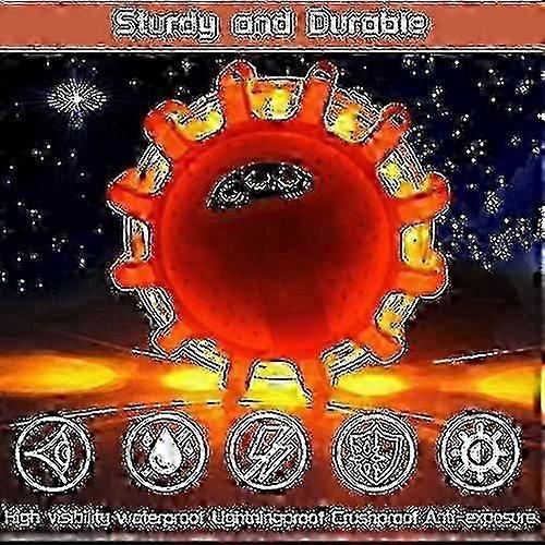 1/4-Pack Roadside Emergency LED Flashing Warning Flare Light Kit with Beacon Discs