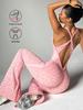 Leopard Print Seamless Bodysuit Yoga Wear for Women - Fitness Sports Casual Outerwear