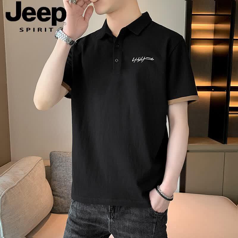 JEEP SPIRIT Men s Ice Silk Loose Polo Shirt L