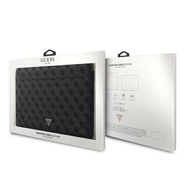 Custodia per Laptop 14" Guess 4G Uptown Logo Triangolare Nero