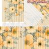 2D FLAT PRINTING 2pcs Curtains (Without Rod) Floral Pattern with Orange Blooms Valentine is day Festival Popular Curtains&Drapes