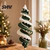 Relaxing Crafting Hobbies Christmas Ornament Crochet Kit, DIY Spiral Tree Starter Xmas Easy Craft Kits for Adults Kit Holiday Home Decoration,