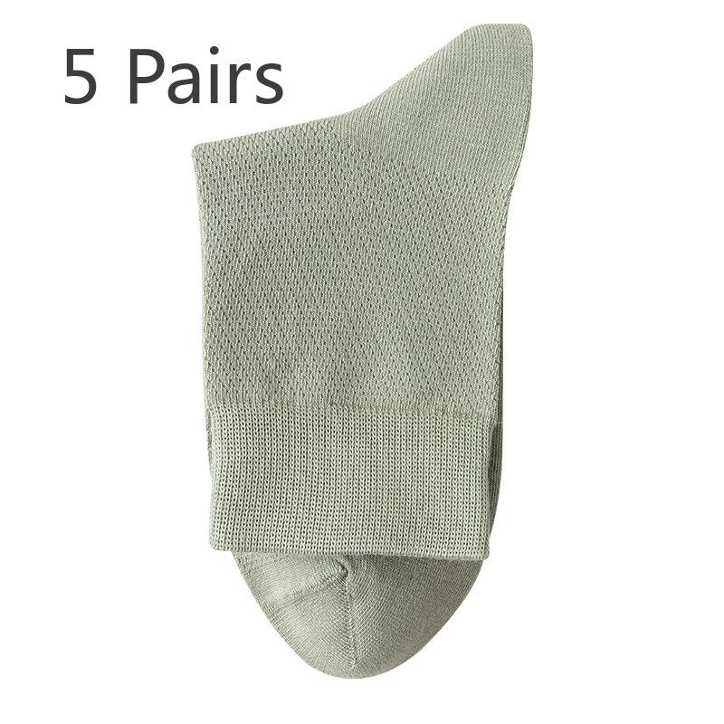 

5 пар женских летних тонких сетчатых носков из чистого хлопка без косточек 5 Pairs bud зеленый