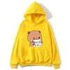BuBu Panda’s Love Message To DuDu Bear Hoodie Kawaii Cartoon Graphic Sweatshirt Couple Clothes Men Women's Pullover