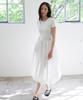 Soire Balloon Mix Dress - White