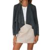 Moda feminina casual cor sólida estampa outono inverno jaquetas e casacos de manga comprida