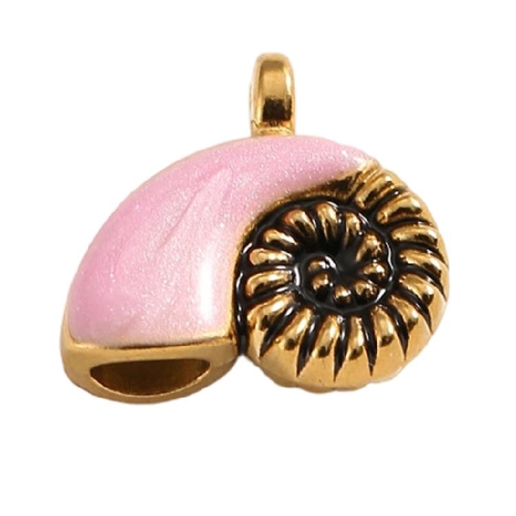 Stainless Steel Craft Charm Artistic Jewelry Component Conch Shape Necklace Making Accessories Suitable for Regular Use