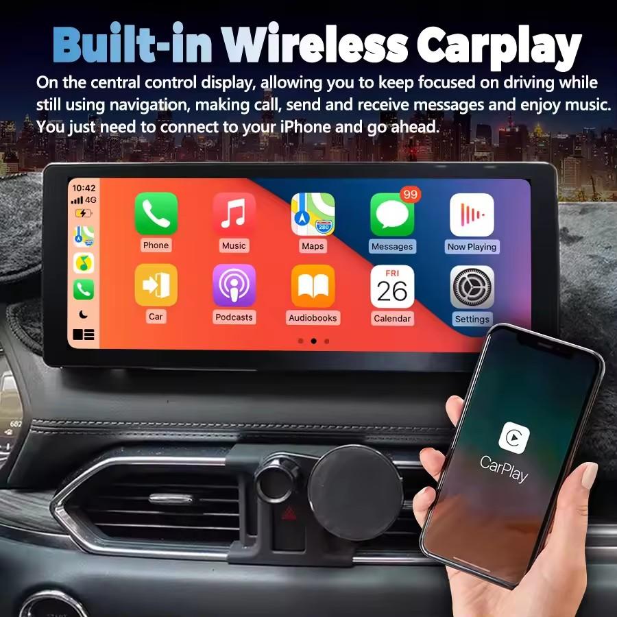 1920*720 QLED Screen Multimedia Video Player for Mazda CX5 Android 13 CX-5 CX8 2017 2019 2023 CarPlay Car Radio Autoradio 128GB