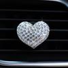 Heart-shaped Car Air Outlet Perfume Clip Rhinestone Car Air Conditioning Air Outlet Perfume Decoration Clip Car Auto Accessories