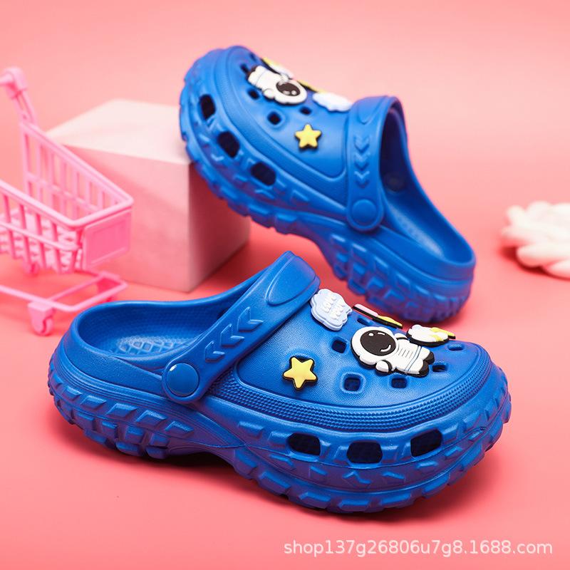Kids' Platform Clogs with Charms Non-slip Breathable Garden Shoes