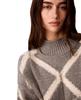 Women's Grid-Stitch Mock Neck Sweater