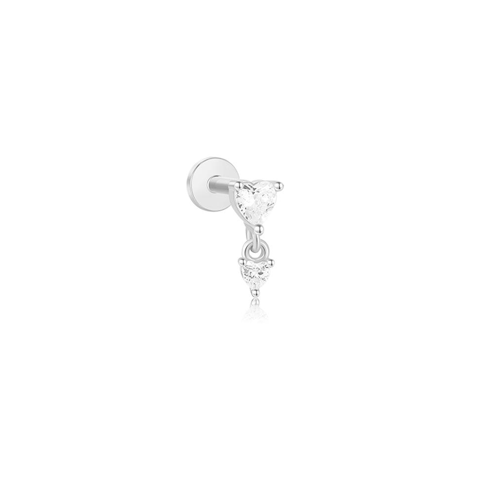 CANNER 1PZ Occhio di Cavallo Testa Piatta Filettato Perforazione Osso Auricolare Donna Argento 925 Ins Stella Fiore Geometria Zircone Orecchino a Lobo