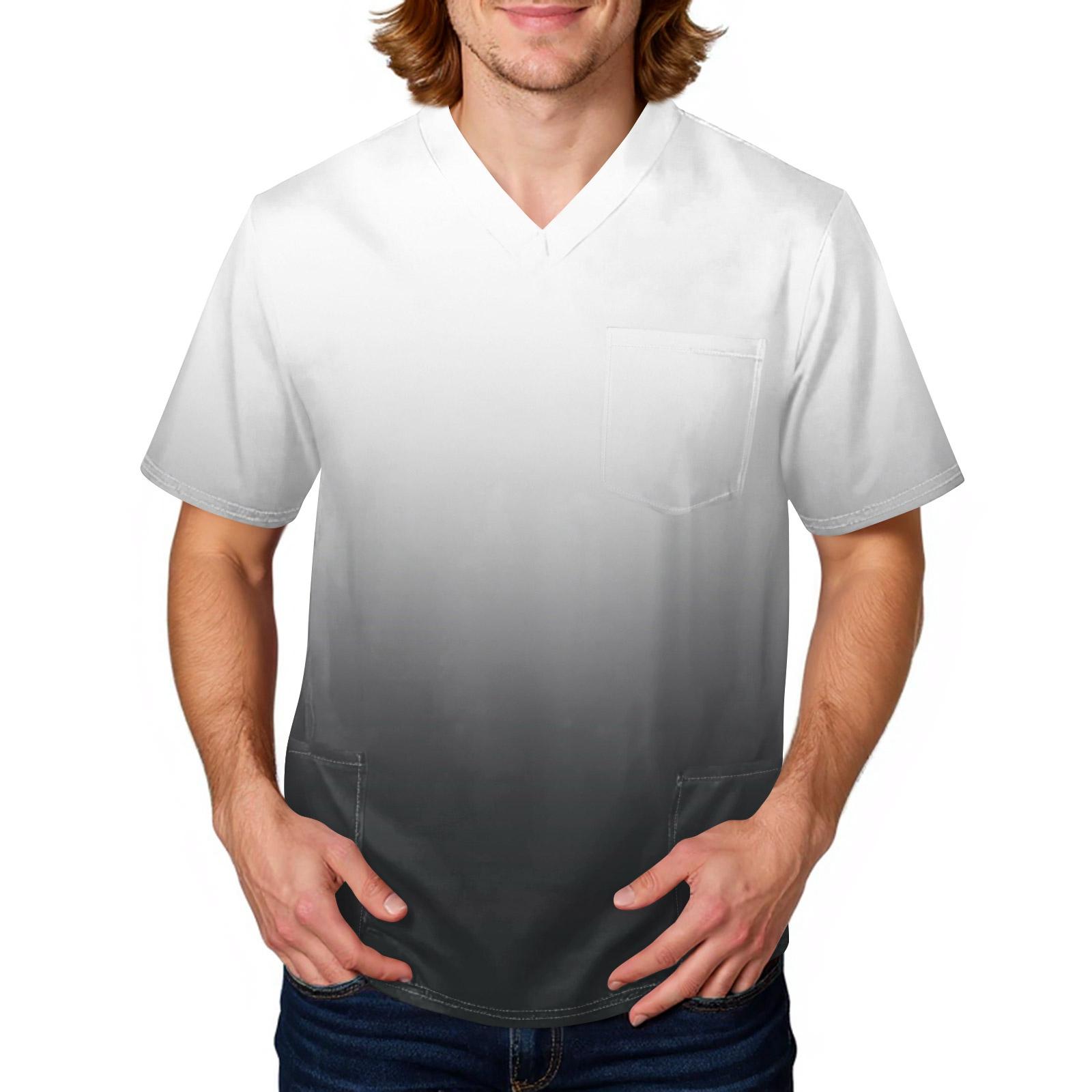 

Чоловіча краватка, Топ з градієнтним принтом | V-подібний виріз з кишенями, Зручний крій Для ,Догляду та Щоденної роботи XXXXXL білий