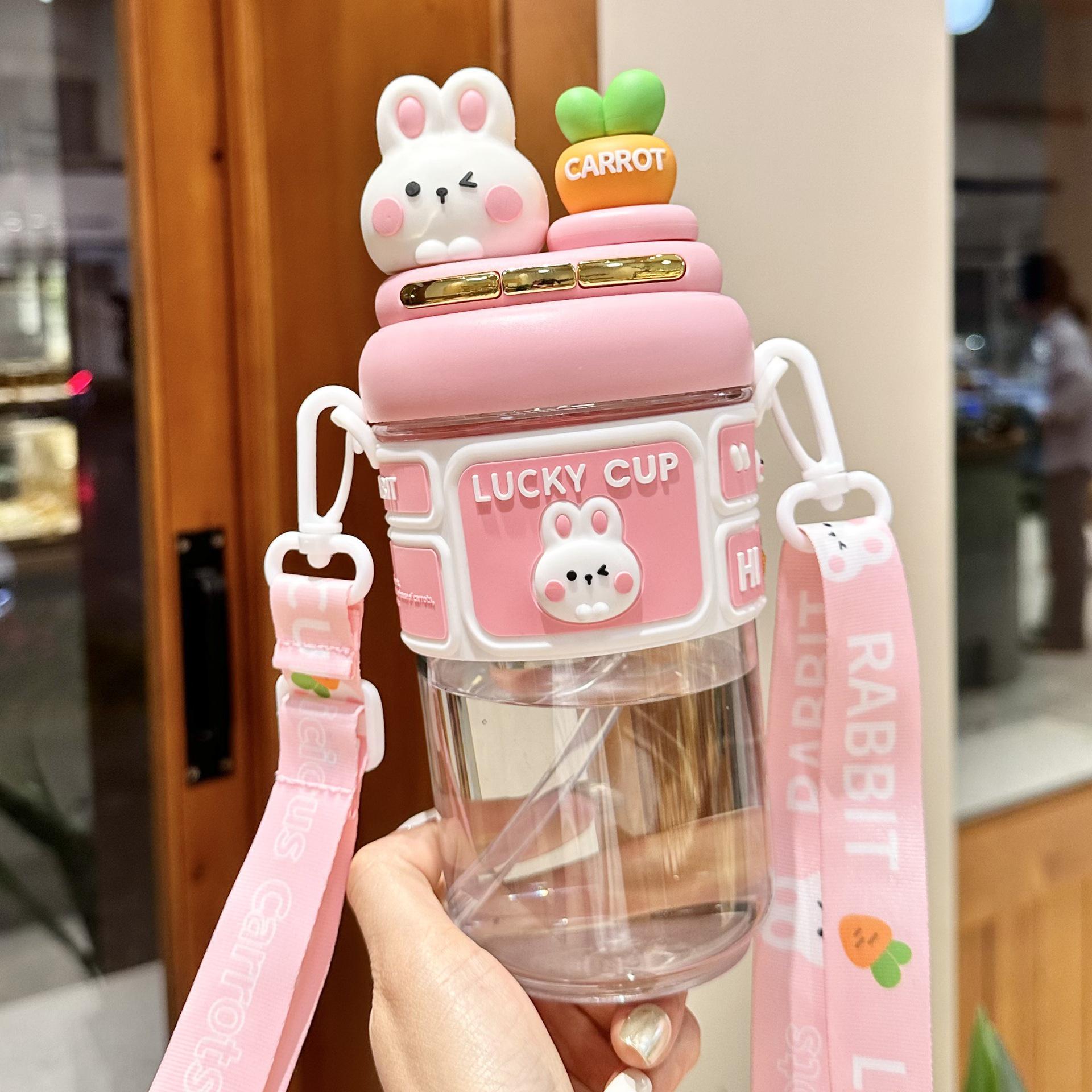 Kids Double-Walled Portable Cup - Cute, Large Capacity, Durable Plastic for Boys and Girls 700ml