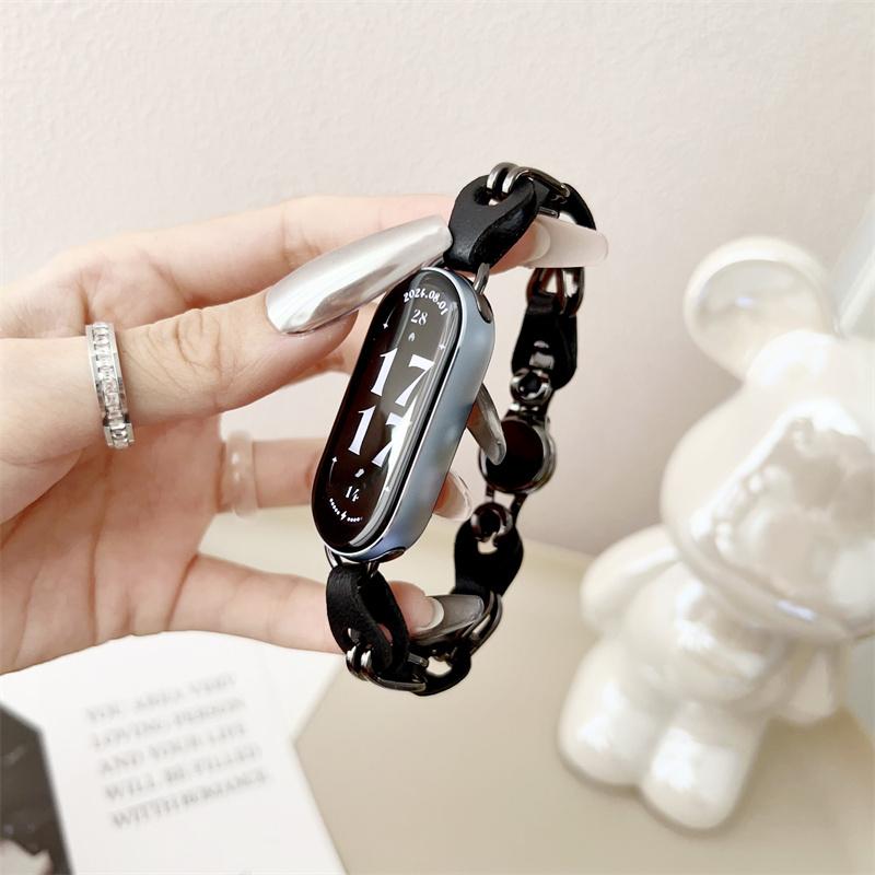 Stainless Steel Strap for Xiaomi Mi Band 9 Magnetic   Buckle Metal Bracelet for Miband 8 NFC Quick Release Replacement Band