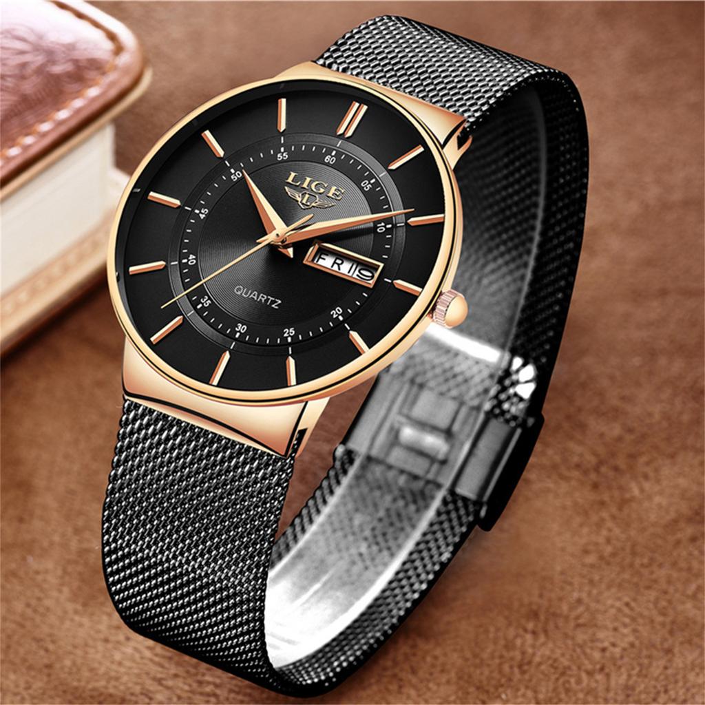 Men's Waterproof Luminous Running Alarm Clock Watch
