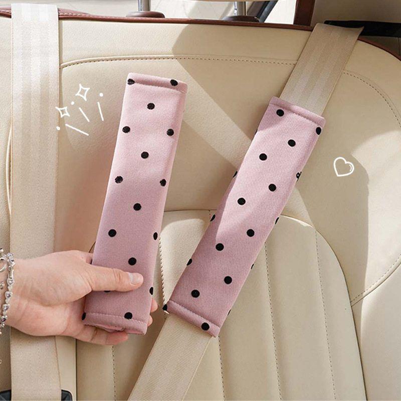 

Car Supplies Car All Year Round Neutral Car Safety Belt Shoulder Pad Cover Polka Dot Anti-Wear Car Safety Belt Protective Cover Pink Polka Dot [Seat Belt Shoulder Pads] One Pair