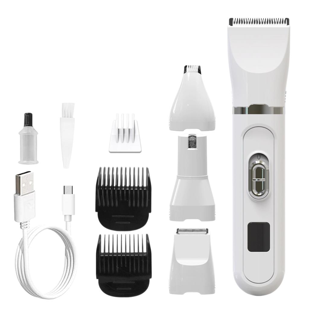 Pet Shaver Dog 4 In 1 Electric Hair Pet Clipper Cat Digital Display Nail Grinding Device Hair