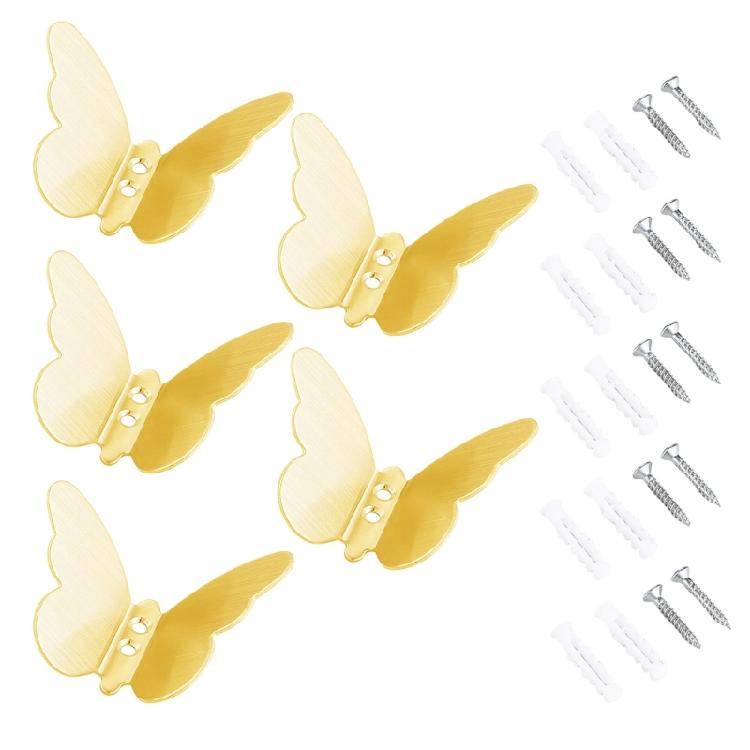 Space Efficient Butterfly Hooks Stylish Stainless Steel Butterfly Shape Hooks Hangers For Bathroom Decors