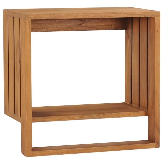 VidaXL Porte-serviette mural 35x20x35 cm Bois de teck solide