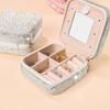 Luxury Travel Earrings Storage Case Square Portable Ring Holder Studded Jewelry Organizer  Makeup