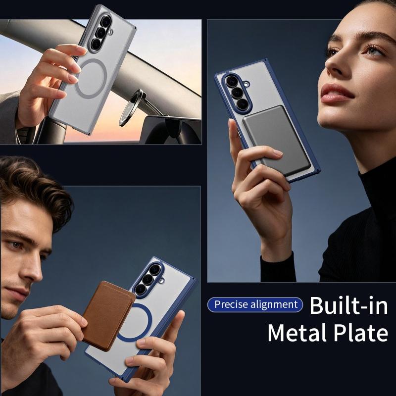 Hinge Protection for Magsafe Magnetic Matte Case for Samsung Galaxy Z Fold 8 Ultra 7 6 5 4 Cover with Screen Protector Hardshell