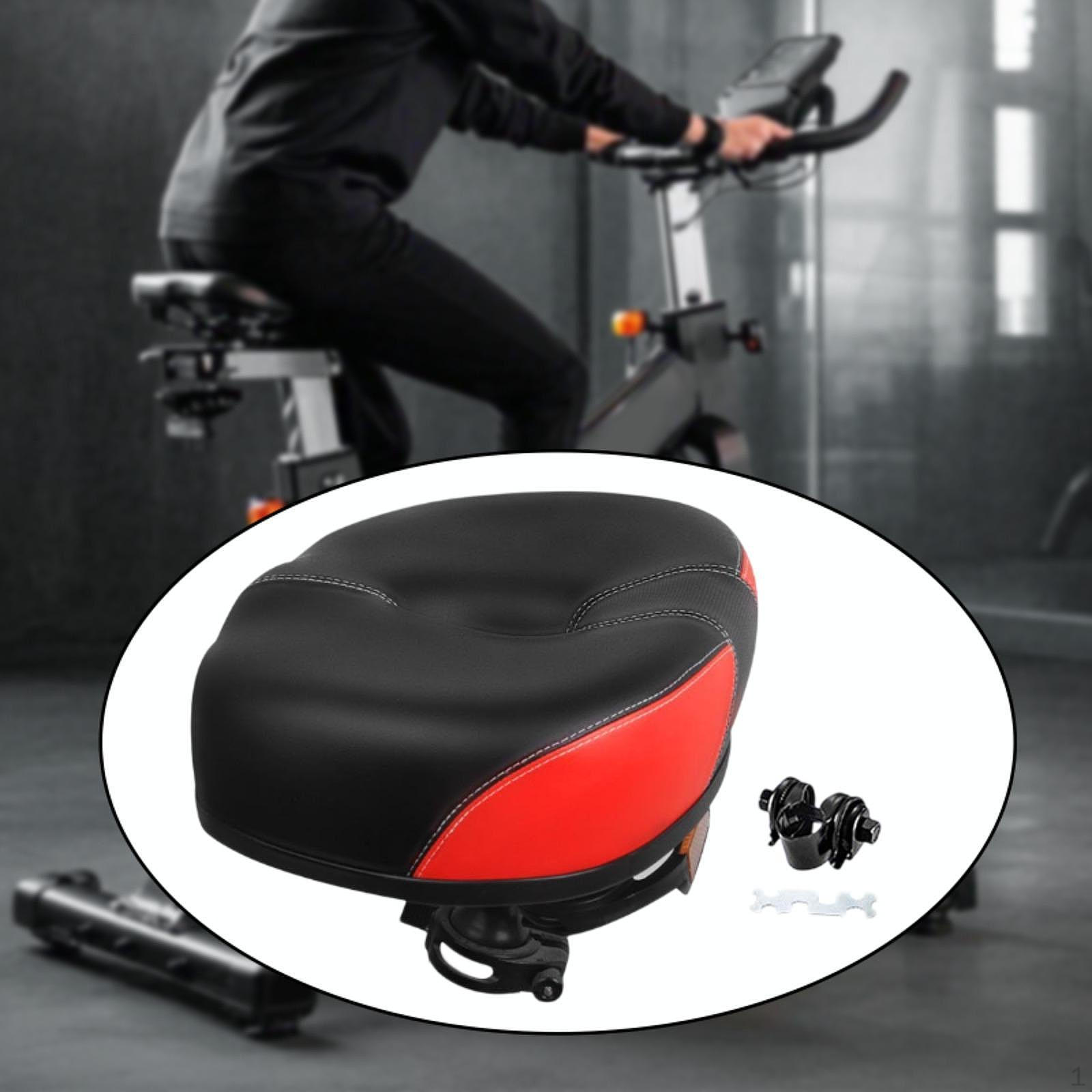 

Седло велосипедное сиденье из искусственной кожи без носа Black Red