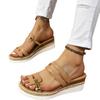 New Large Size Cool Slippers Summer European and American Wedge Heel Roman Shoes Platform Loose Shoes